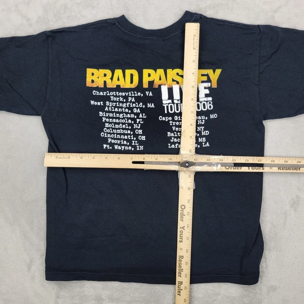 Brad Paisley Shirt Boys Large Vintage Concert Tour Country Music Kid Youth Girls